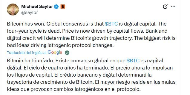 Bitcoin’s New Compass: Saylor Declares Halving Cycle Dead, Points to Capital Flows