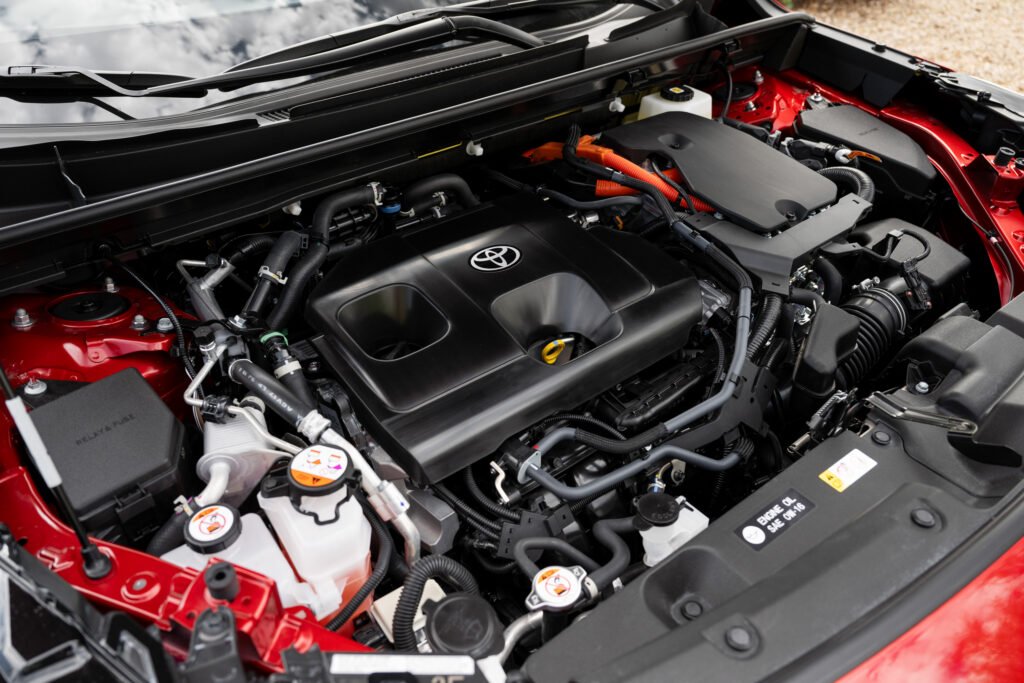 A Toyota RAV4 PHEV engine bay