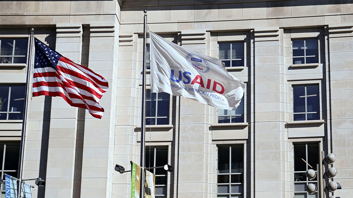 U.S. Investigation Targets 1,500 UNRWA Staff Over Alleged Terrorist Ties 6 A USAID flag flies outside headquarters in Washington, D.C.