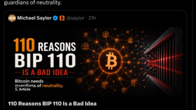 Michael Saylor Opposes BIP-110, Outlining 110 Reasons Against Bitcoin Fork Proposal 5 Saylor Rejects BIP-110 Bitcoin Fork