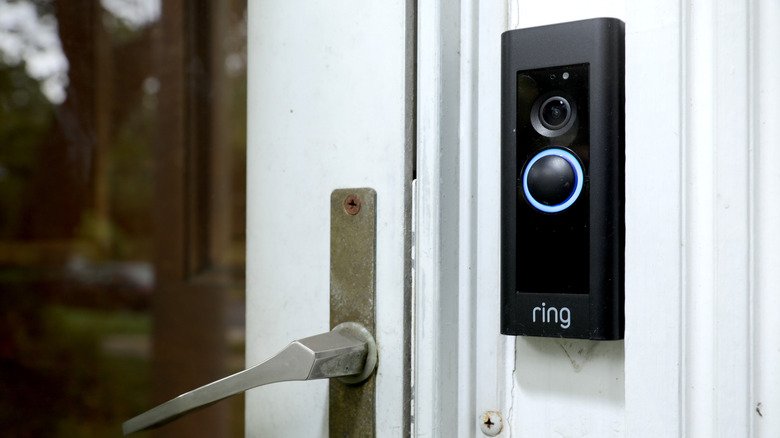 Smart Home Integration: How to View Ring Doorbell Feeds Directly on Your TV 3 Ring Doorbell camera mounted near door
