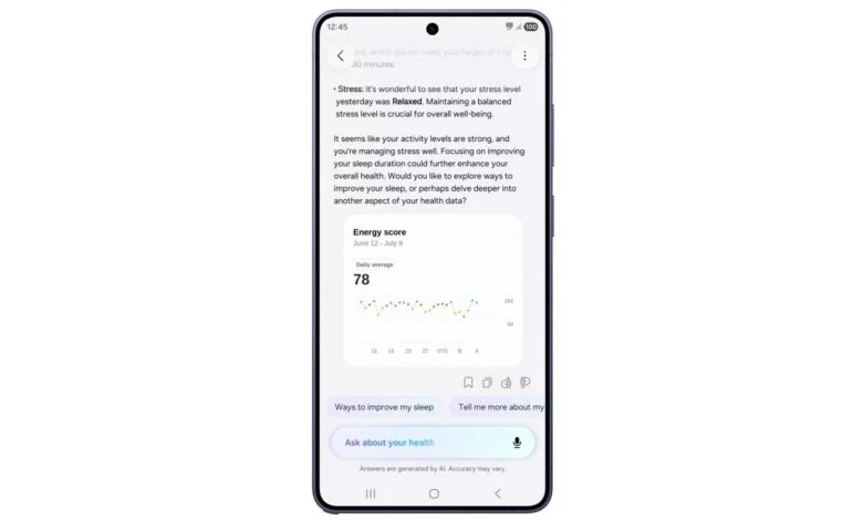 Samsung AI Health Assistant Beta