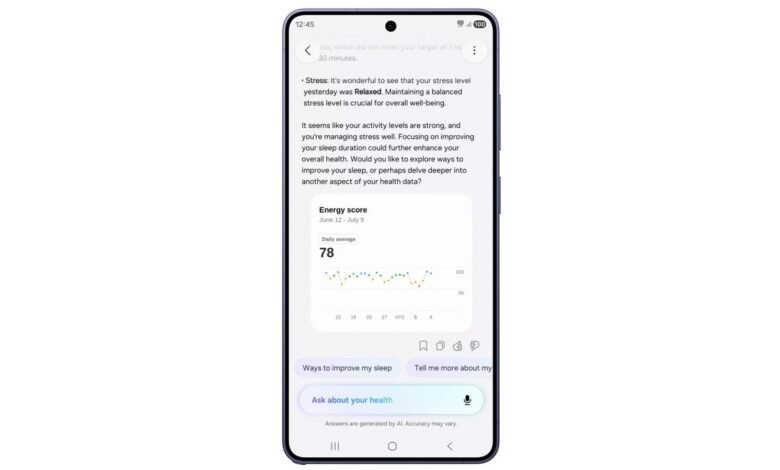 Samsung AI Health Assistant Beta