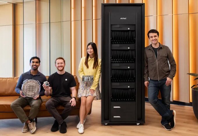 AI Chip Maker Etched Reaches $10.3 Billion Valuation in $300 Million Series C Round 1 1784853570 Sequoia Etched Abhishek Malani Robert Wachen Sonya Huang Gavin Uberti copy