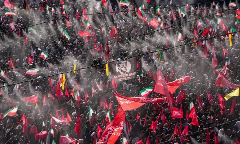 Khamenei Funeral Leadership Display