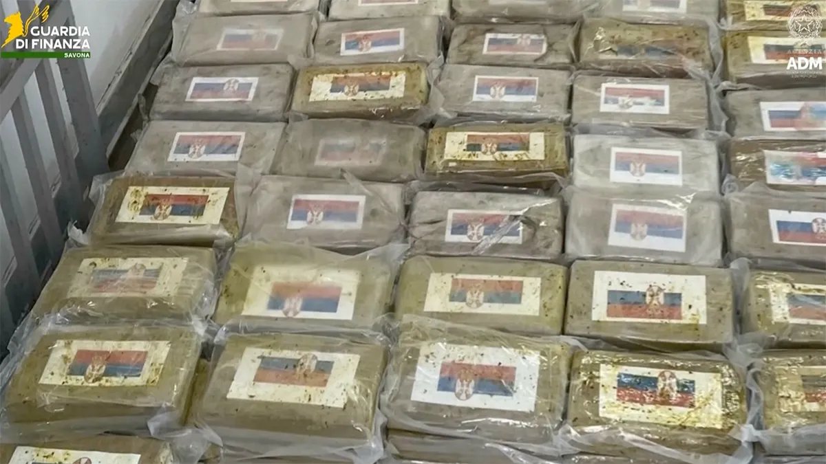 Italian authorities seized roughly 1,700 pounds of cocaine hidden among pallets of bananas at a major port, officials said Tuesday.