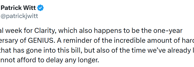 White House Digital Assets Director Patrick Witt to Take Military Leave Amid Critical Senate Push for CLARITY Act 1 image 61