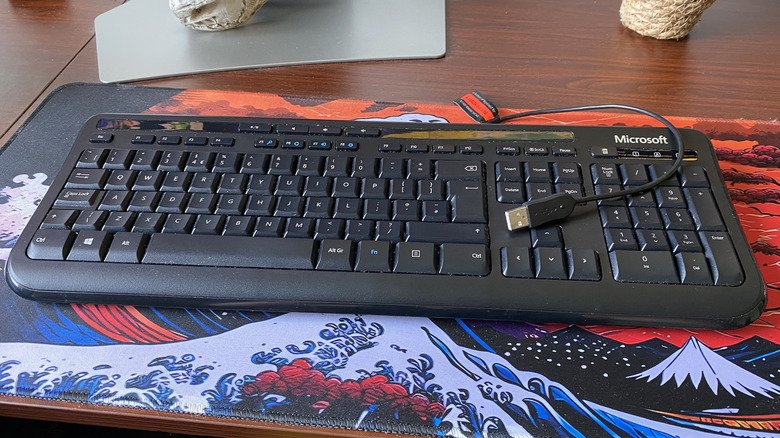 A USB .20 Microsoft keyboard