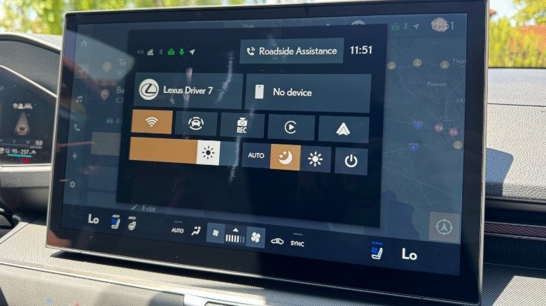 The Bold Evolution of the Lexus ES: Bigger, Bolder, and Embracing an Electric Future 2 A photo of the new quick controls menu in the Lexus infotainment screen