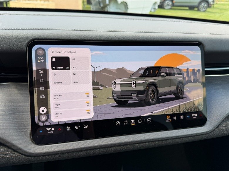 Inside the Rivian R2: How Customer Feedback and Redesigned Tech Shape the New Electric SUV 3 Infotainment screen in a 2027 Rivian R2