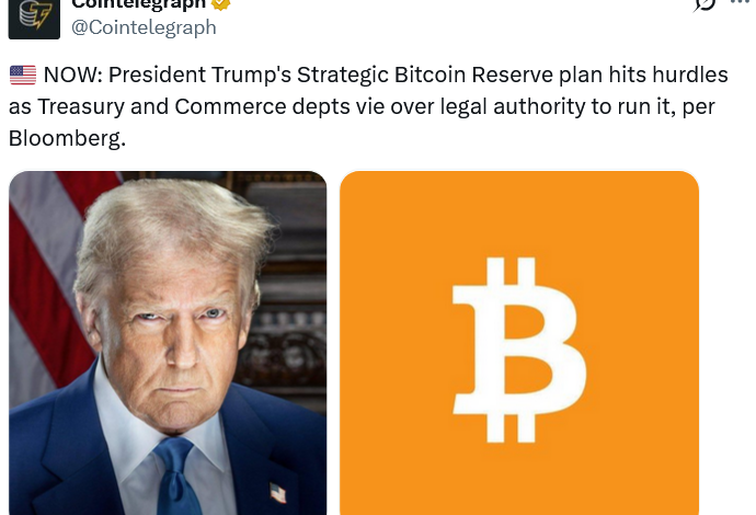 US Bitcoin Reserve Oversight Dispute