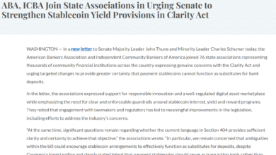 US Banking Groups Urge Senate to Tighten Stablecoin Yield Rules in CLARITY Act 7 Banks Push Back on Stablecoin Yields