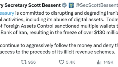 US Treasury Freezes Iranian Crypto Assets