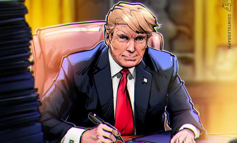 Trump to Meet Senators at White House to Push for CLARITY Act Passage 1 trump signing papers