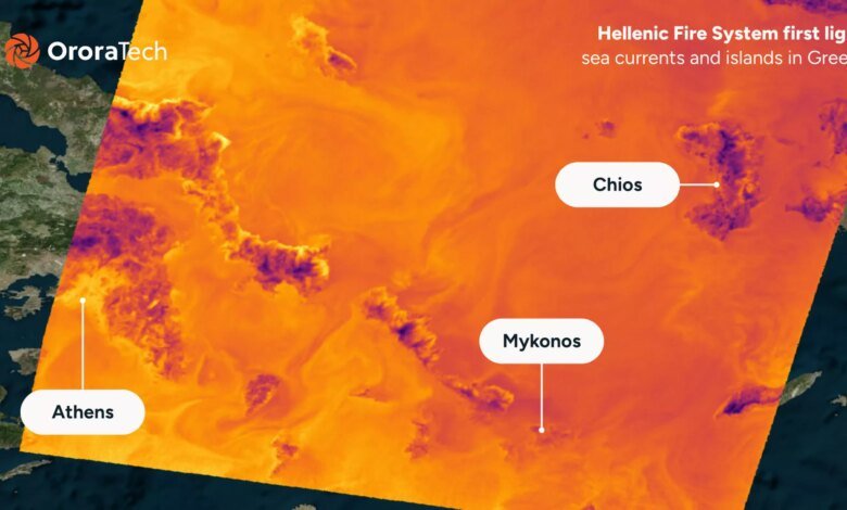 Greece Wildfire Satellites