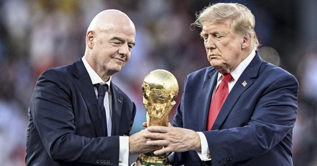 FIFA president Gianni Infantino and US president Donald Trump