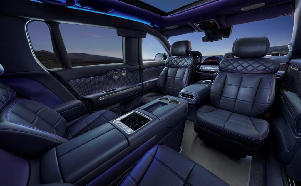 Genesis Debuts Flagship GV90 EV Retaining Pillarless Coach Doors 3 GV90 Neolum First Edition interior