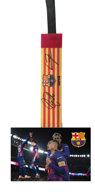 Raphinha Positioned to Become Barcelona First Captain for 2026-27 Season Ahead of De Jong 2 FC Barcelona captain's armband with Raphinha's signature and players celebrating on the pitch