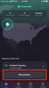 Proton VPN disconnect
