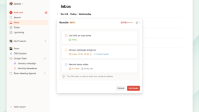 Todoist تطلق "رامبل": حول حديثك إلى مهام منظمة بالذكاء الاصطناعي 1 Ramble
