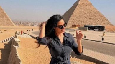 نسرين أمين والأهرامات