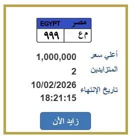 مزاد لوحة المليون