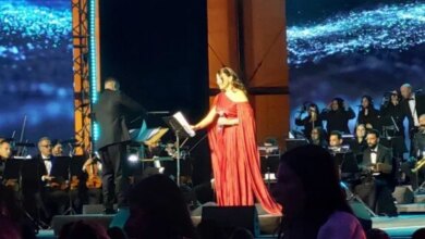 كنزي في حفل عيد الحب بالأوبرا