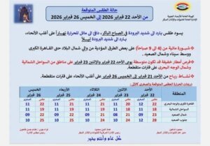 طقس-مصر-السبت-2026