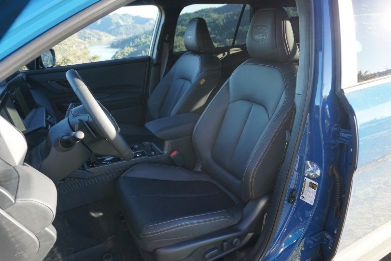 Blue 2026 Subaru Outback Wilderness front seats