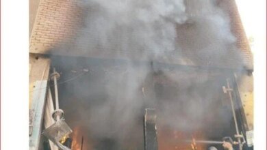 مصرع شخص وإصابة 3 في حريق هائل بمحال موبيليا بالقليوبية 2 حريق-القليوبية-مصرع-اصابة