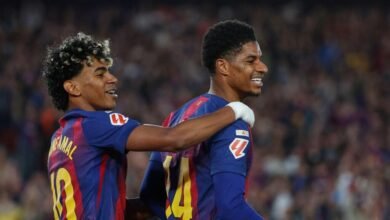 برشلونة يوسع الفارق مع مدريد لتسع نقاط برباعية في إسبانيول 2 رباعية برشلونة في الديربي