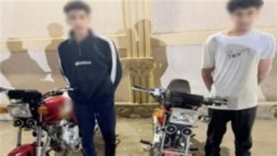 سقوط مستعرضي الدراجات بالمنوفية