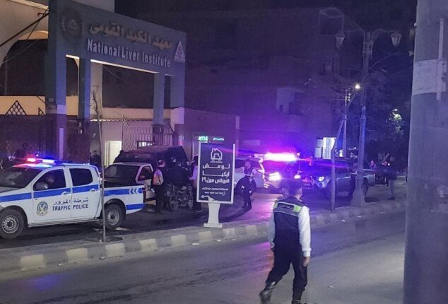 حريق معهد كبد المنوفية