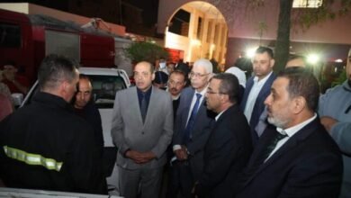 حريق معهد الكبد بالمنوفية