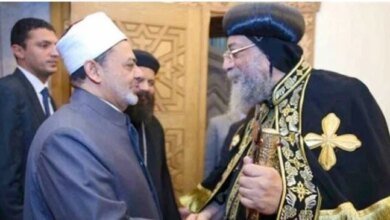 تهنئة البابا لشيخ الأزهر