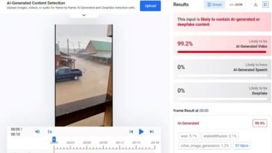 زيف فيديو البرد العملاق
