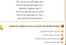 امتحان اللغة العربية للثانوية العامة
