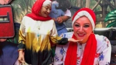 انتصار تثير التساؤلات بـ "الحجاب" في عرض «صقر وكناريا» 1 انتصار بالحجاب في العرض الخاص