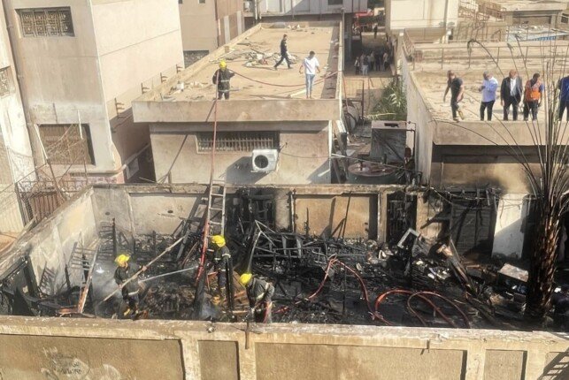 حريق بمحيط مجمع مستشفيات ميت خلف بالمنوفية يستنفر قوات الإطفاء 1 حريق مستشفيات ميت خلف