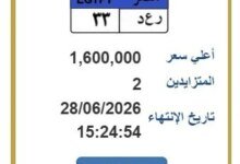 مزاد لوحة ر ع د 33