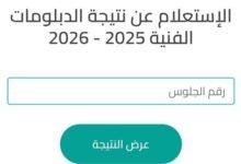 نتائج الدبلومات الفنية 2026