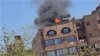 حريق "منطقة المحطة" بأسيوط يستنفر الحماية المدنية ويغلق محيط فندق حي غرب 2 حريق فندق بأسيوط