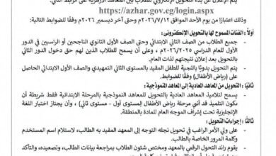 الأزهر ينهي المعاملات الورقية: إطلاق المنظومة الرقمية لتحويل الطلاب بين المعاهد 4 التحويل الرقمي بالمعاهد الأزهرية