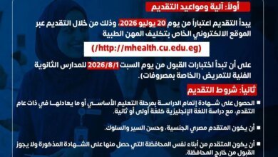 حظر الزواج وتحليل المخدرات.. شروط صارمة لدخول مدارس التمريض بمصروفات 5 شروط مدارس التمريض