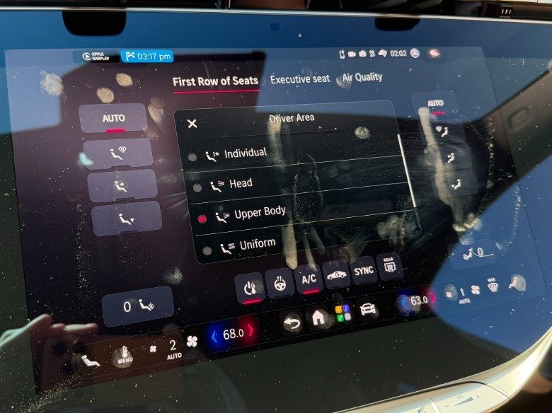 Center screen of a 2027 Mercedes-Maybach S680