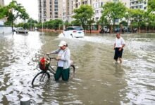 فيضانات إعصار بافي بالصين