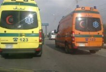 رضيع بين 5 مصابين في انقلاب سيارة على "ساحلي البحيرة" 2 حادث الطريق الساحلي بالبحيرة