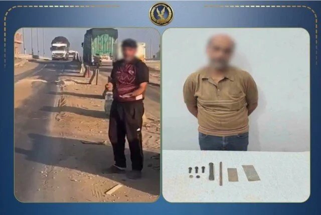 ضبط سارق كوبري دمياط
