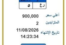 مزاد اللوحات المعدنية بمصر