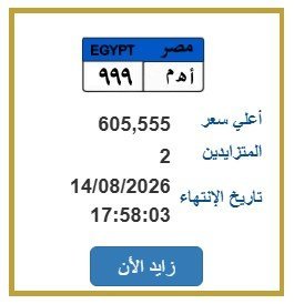 لوحة سيارة مميزة بمصر